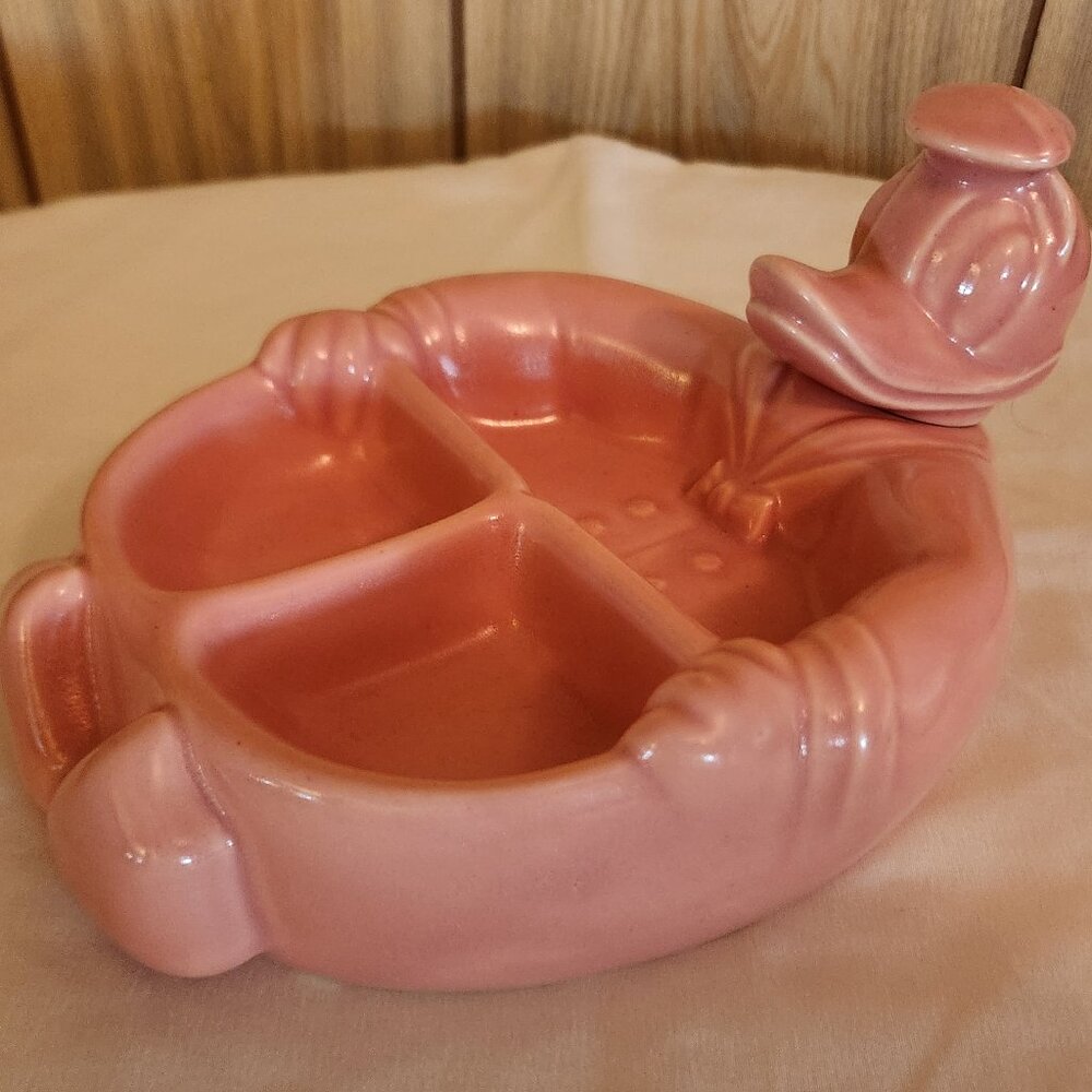Donald Duck vintage ceramic tray baby food warmer